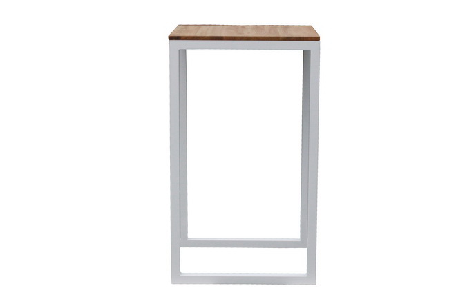 Stehtisch Eiche- Stahl weiß 64er