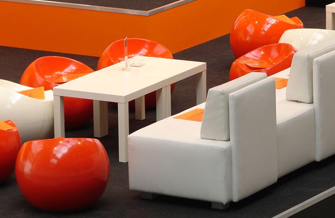 Sitzhocker Olbia orange