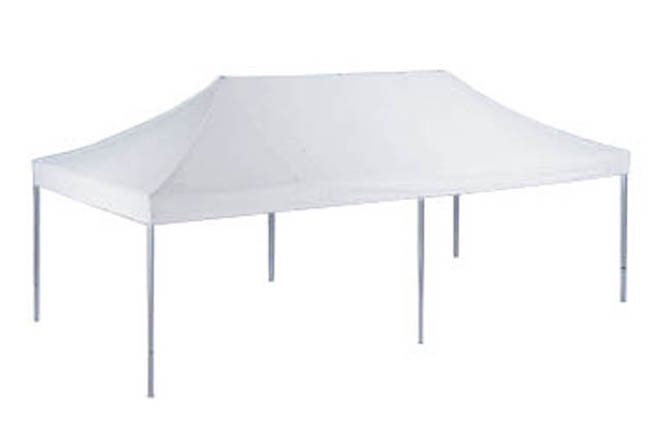 Mastertent 600cmx300cm, weiß, dreiseitig geschlossen