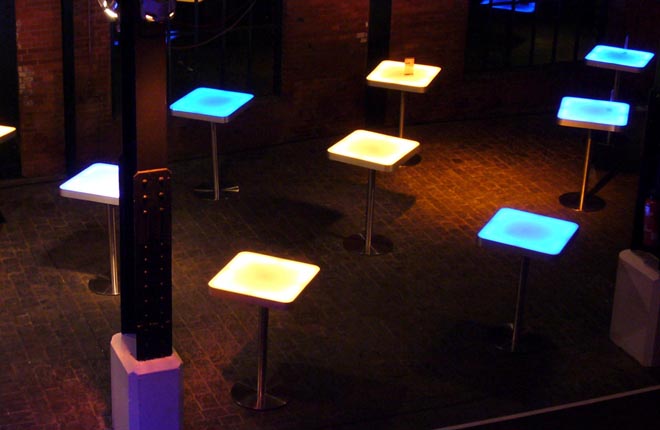 Stehtisch RGB-LED, kabellos