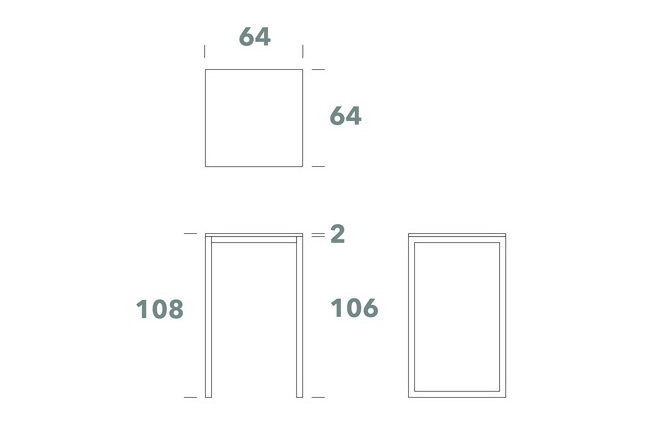 Stehtisch Eiche- Stahl anthrazit 64er